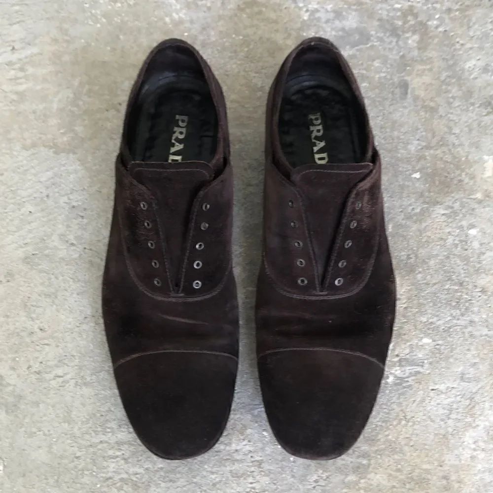 Prada Suede Oxfords  